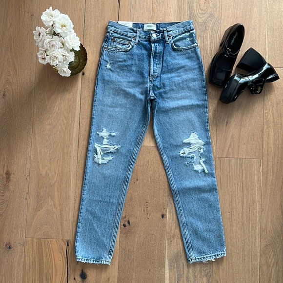 NWT AGOLDE Fen High Rise Relaxed Taper Jeans - Color: Wander - Size 26 - Picture 2 of 13